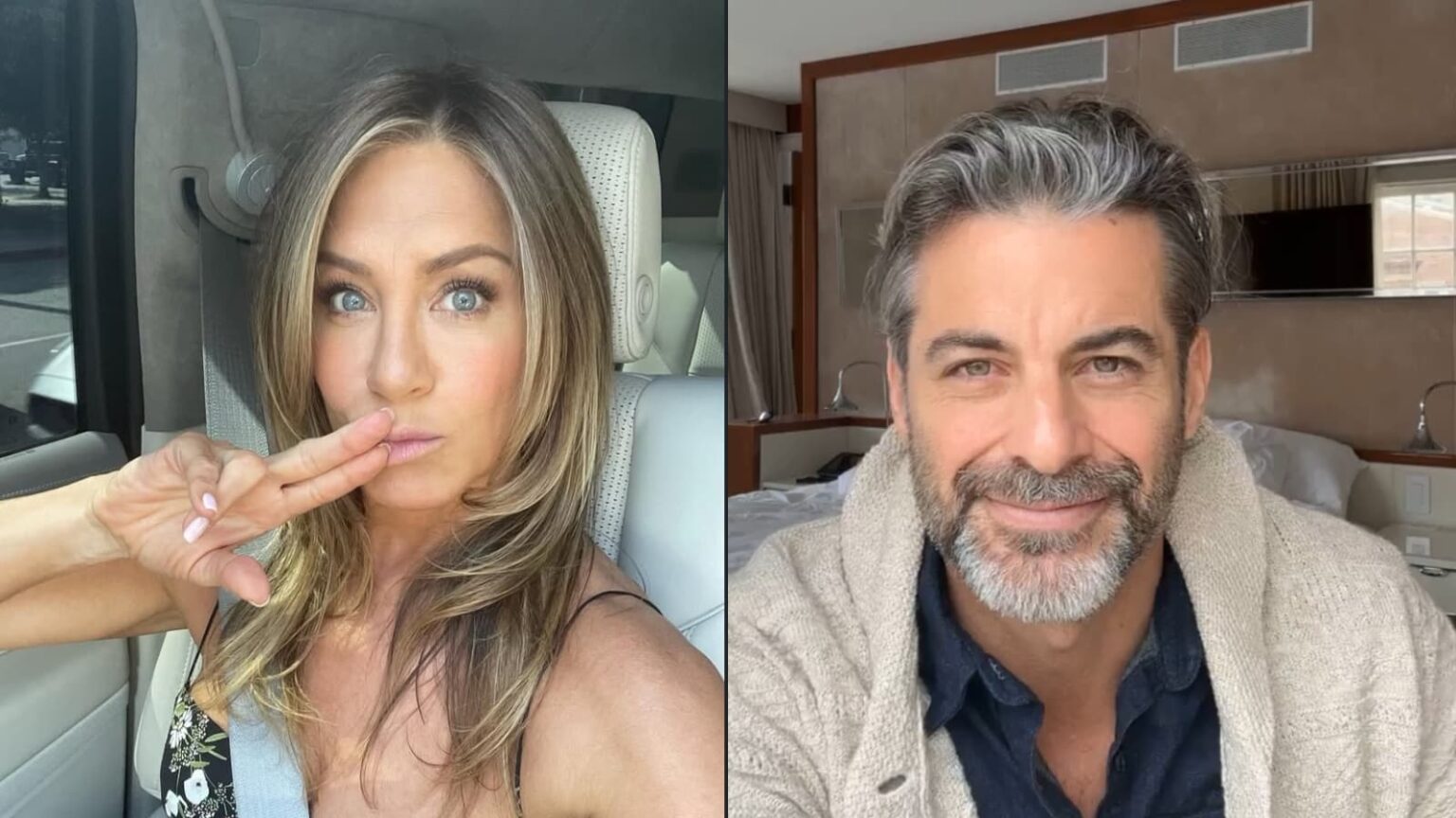 Jennifer Aniston e o namorado, Jim Curtis, aparecem em cliques publicados no Instagram