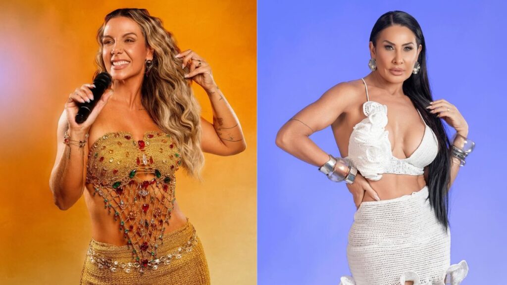 Scheila Carvalho e Carla Perez emocionam fãs ao surgirem juntas em festa na Bahia Scheila Carvalho e Carla Perez emocionam fãs ao surgirem juntas em festa na Bahia