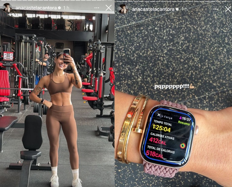 Ana Castela treina usando pulseiras avaliadas em R$ 150 mil; veja 1 Ana Castela