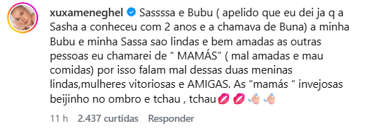 Comentário de Xuxa