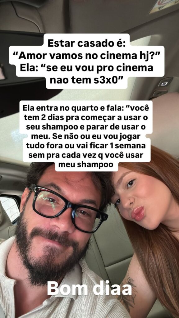 Eliezer desabafa sobre limite na relação com Viih Tube: ‘Não sou seguidor’ 1 Eliezer e Viih Tube aparecem juntos em selfie dentro do carro enquanto texto de desabafo sobre o relacionamento é exibido nos stories do Instagram