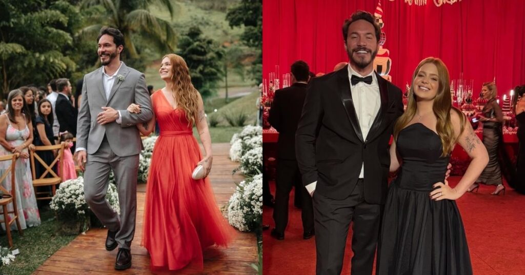 Eliezer desabafa sobre limite na relação com Viih Tube: ‘Não sou seguidor’ Eliezer e Viih Tube posam juntos em dois momentos distintos, um em cerimônia ao ar livre e outro em evento formal com trajes de gala
