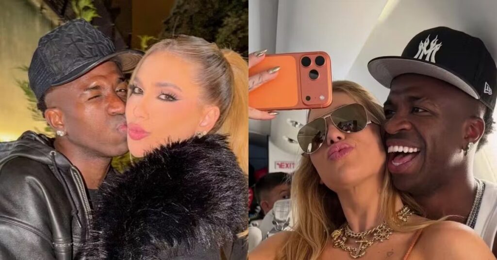 Virginia Fonseca comenta rotina longe de Vini Jr.: ‘Não é fácil’ Virginia Fonseca e Vini Jr. posam juntos em fotos compartilhadas nas redes sociais durante o relacionamento à distância