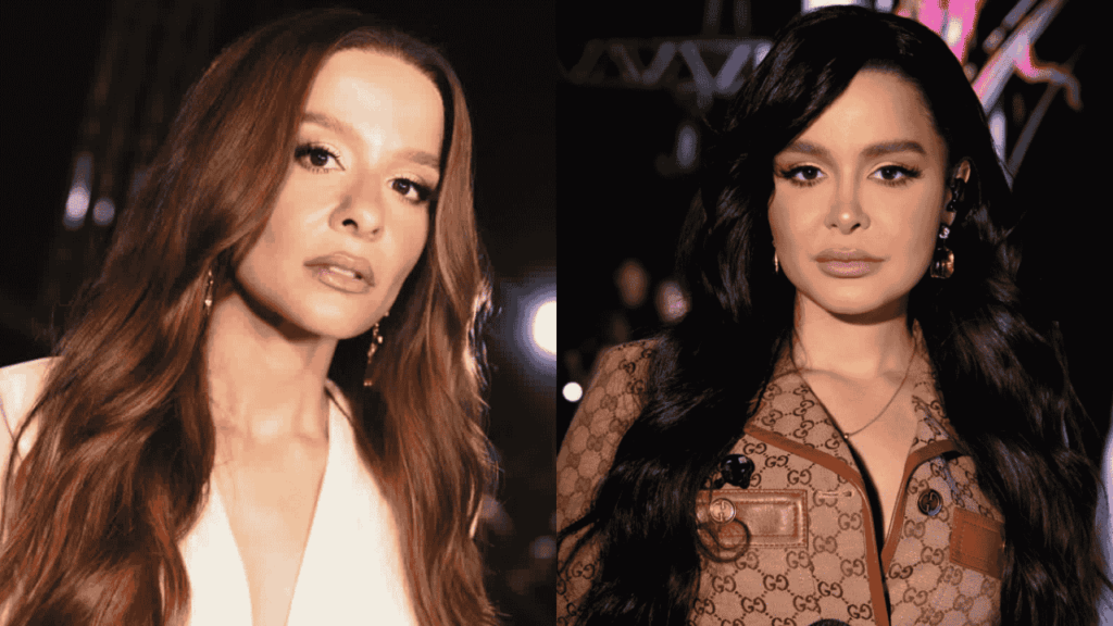 Maiara & Maraisa posam juntas em evento noturno, usando looks elegantes, em registro que destaca a dupla sertaneja em momento de destaque na carreira.