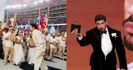 Bad Bunny curte Carnaval do Rio antes de shows em São Paulo Cantor latino Bad Bunny se apresenta com grupo folclórico em estádio e recebe prêmio em palco de gala.