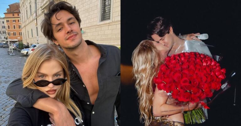 Luísa Sonza abre raro álbum de fotos com o namorado e celebra: ‘2 anos de nós’ Luísa Sonza e Luiz Ribeirinho posam abraçados em rua europeia e trocam beijo com grande buquê de rosas vermelhas.