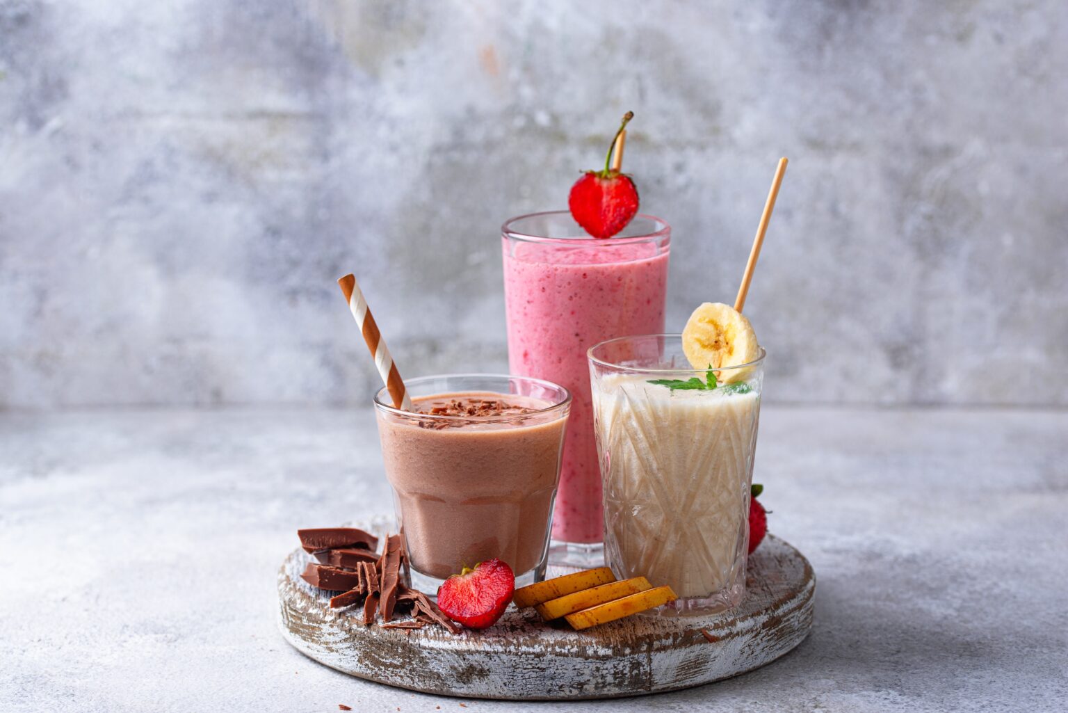 Vitaminas caseiras com frutas, aveia e cacau, opções nutritivas para ganhar massa muscular e aumentar a energia no dia a dia.