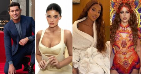 antes e depois das celebridades mostrando transformações estéticas de Zac Efron, Kylie Jenner, Ludmilla e Anitta