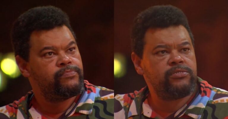 BBB 26: Babu Santana surpreende ao prometer trégua no jogo Babu Santana com expressão séria durante conversa na festa do líder no BBB 26