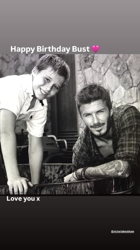 David e Victoria Beckham deixam recado a Brooklyn em meio à crise familiar 2 David Beckham aparece ao lado de Brooklyn Beckham ainda criança em foto antiga publicada nas redes sociais