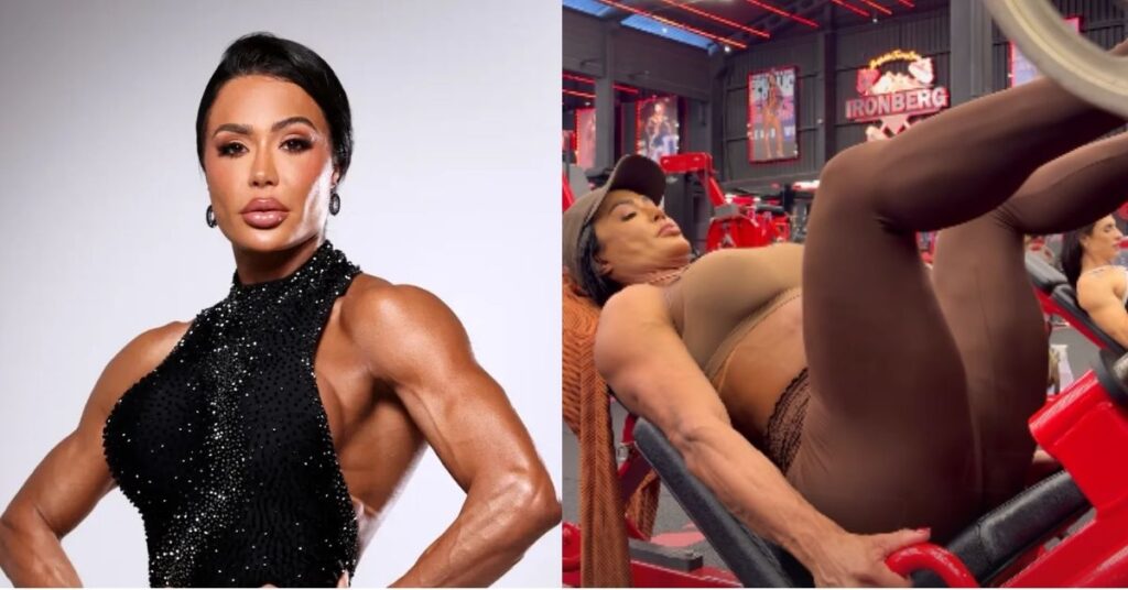 Gracyanne Barbosa treina na academia e comenta recuperação do joelho após lesão sofrida no Dança dos Famosos.