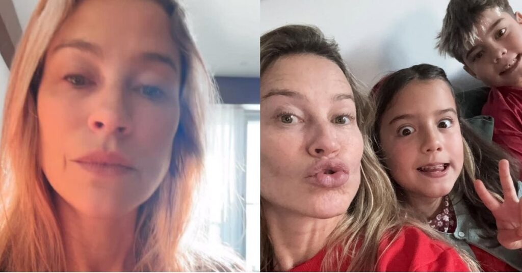 Luana Piovani com os filhos Dom, Bem e Liz durante momento em família antes de desabafo sobre aniversário