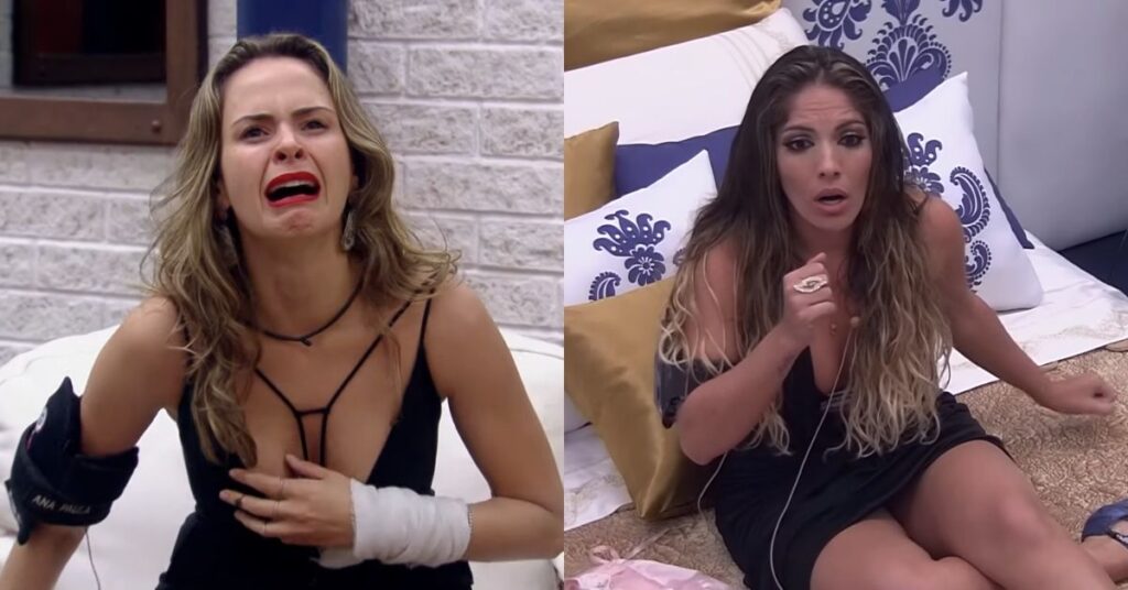 BBB 26: Montagem mostra reações de Ana Paula Renault e Anamara ao descobrirem o Paredão Falso no Big Brother Brasil