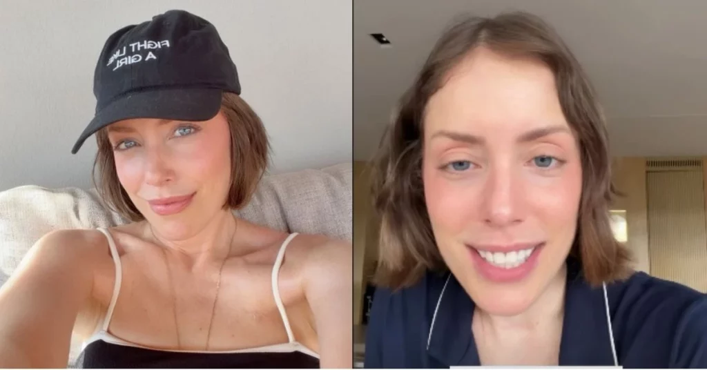 Montagem mostra Fabiana Justus em selfie com boné preto e, ao lado, em vídeo sem maquiagem ao falar sobre data marcante após transplante