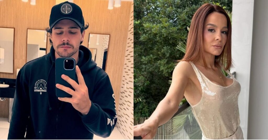 Felipe Cavallieri e Maiara em montagem sobre rumores de affair entre os cantores sertanejos