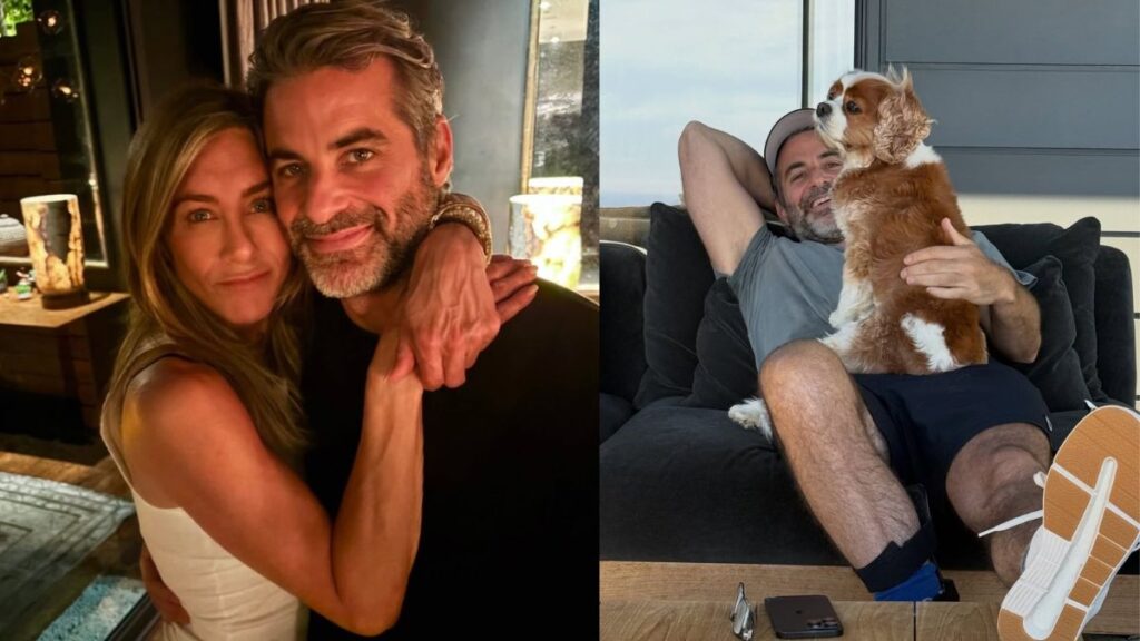 Jennifer Aniston aparece aparece abraçada ao namorado