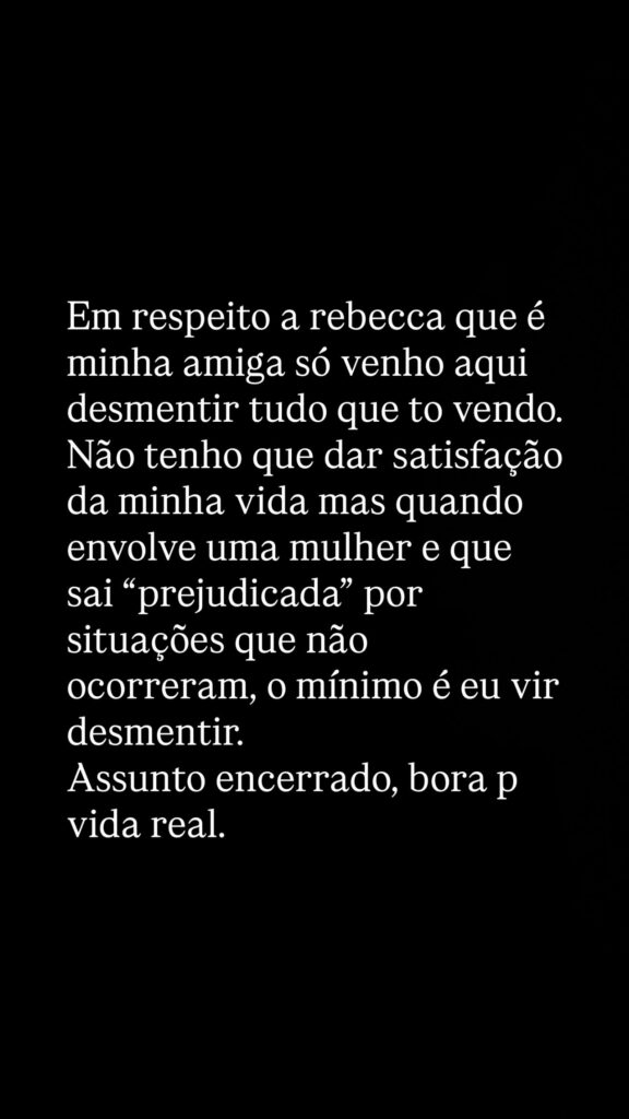 Pronunciamento de Ronan Souza sobre rumores com MC Rebecca e relação com Pocah