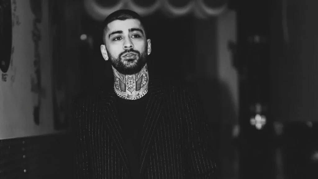 Zayn Malik em foto em preto e branco
