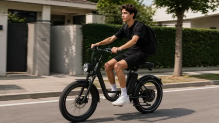 Adolescentes podem perder acesso às bicicletas elétricas um adolescente andando de bicicleta elétrica