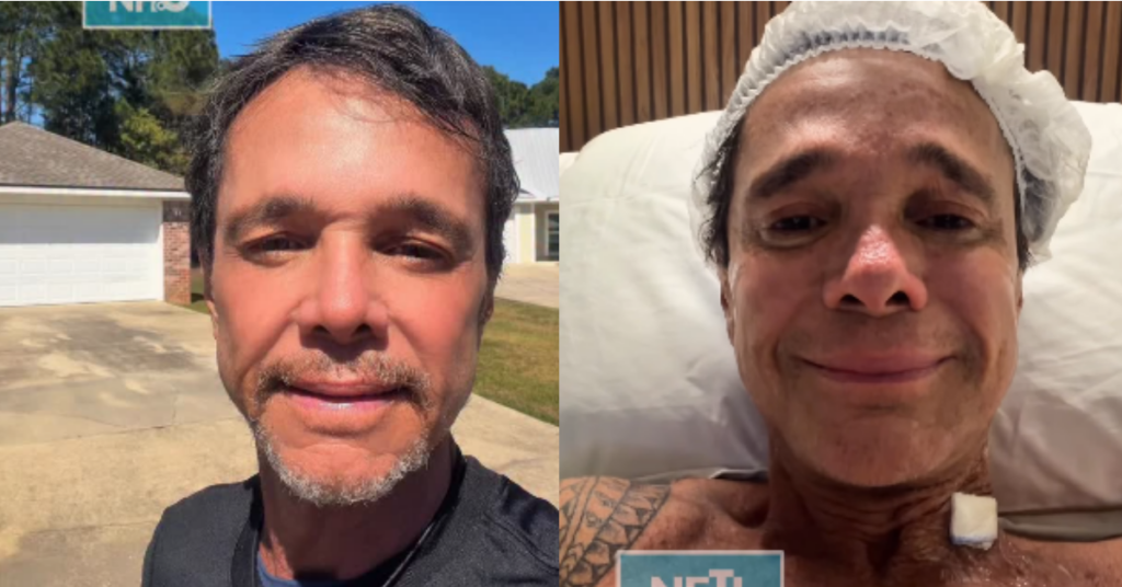 Netinho emociona fãs ao falar sobre volta do câncer: ‘Vai dar tudo certo’ Montagem mostra Netinho antes e durante internação hospitalar após cantor revelar retorno do câncer.