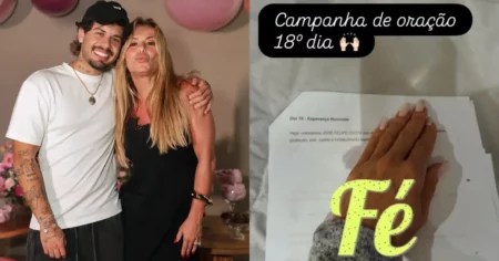 Poliana Rocha faz pedido espiritual por Zé Felipe às vésperas de ‘aniversário’ do divórcio Montagem mostra Poliana Rocha ao lado de Zé Felipe e, ao lado, campanha de oração compartilhada pela influenciadora com pedidos de proteção e fortalecimento espiritual para o cantor.