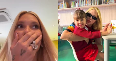 Virginia Fonseca aparece emocionada em registro dos bastidores e posa ao lado de Maria Alice em montagem sobre a festa da filha