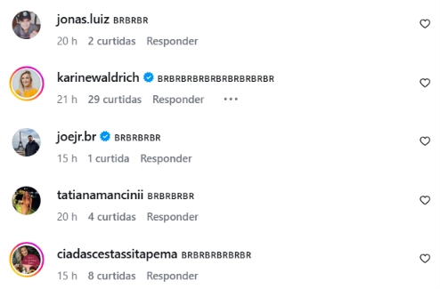 Prints mostram comentários de brasileiros no Instagram de Tom Brady, com mensagens de torcida pelo Brasil, emojis e brincadeiras sobre o jogo da Seleção