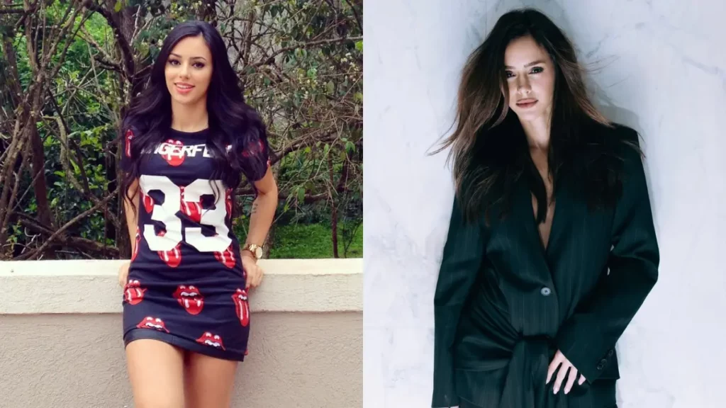 Bruna Biancardi antes e depois: Veja a transformação 2 Montagem compara Bruna Biancardi antes da fama e atualmente, destacando a evolução do visual, do estilo e dos traços faciais.