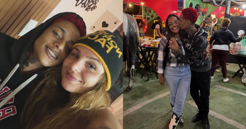 Mãe de Oruam reencontra nora após habeas corpus: ‘Saudade’ Montagem mostra Oruam ao lado de Fernanda Valença em selfie e abraçado com Márcia Gama Nepomuceno em registro nas redes sociais