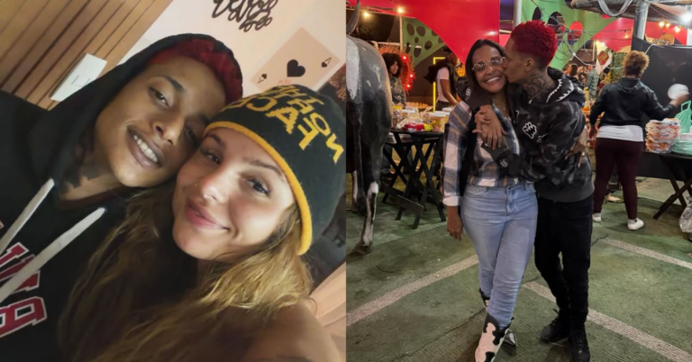 Mãe de Oruam reencontra nora após habeas corpus: ‘Saudade’ Montagem mostra Oruam ao lado de Fernanda Valença em selfie e abraçado com Márcia Gama Nepomuceno em registro nas redes sociais