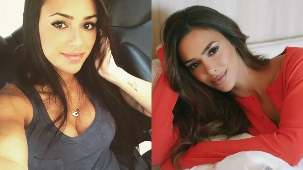Bruna Biancardi antes e depois: Veja a transformação 4 Montagem compara as sobrancelhas de Bruna Biancardi antes e depois, destacando a mudança no formato e no design ao longo dos anos.