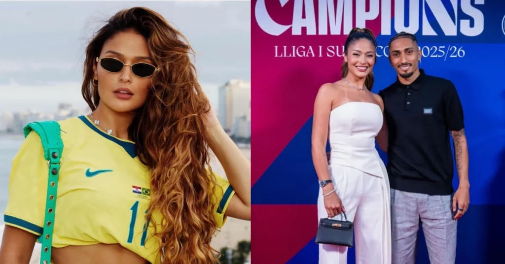 Após críticas na Copa, Natalia Belloli revela como lida com ataques e destaca apoio de Raphinha Natalia Belloli posa com a camisa da Seleção Brasileira e aparece ao lado de Raphinha em evento após conquista do Barcelona.