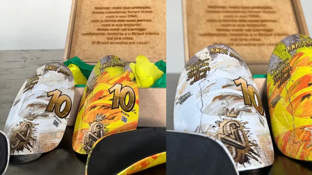 Nadine Gonçalves, mãe de Neymar, emociona com apoio ao filho antes da estreia na Copa 6 neymar caneleiras copa do mundo