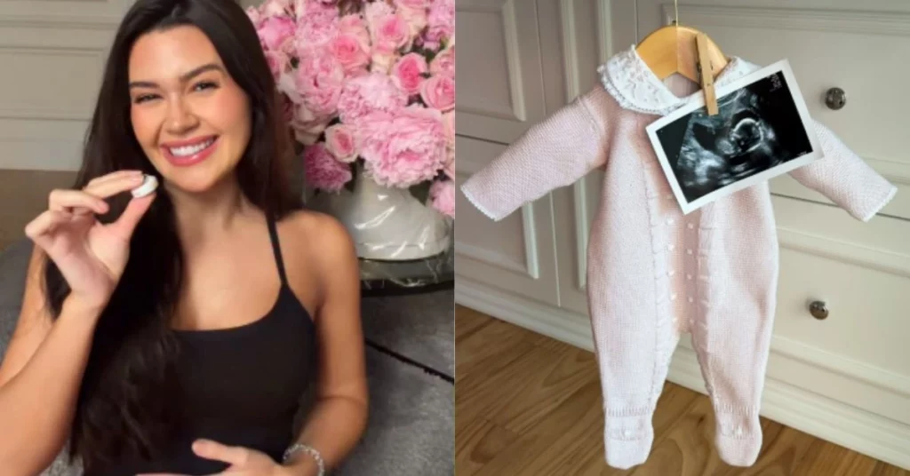 Franciny Ehlke revelou o nome escolhido para a primeira filha com Tony Maleh.