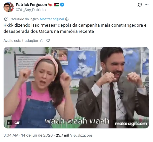 comentários publicados no X sobre Timothée Chalamet após o ator comparar a vitória dos Knicks ao Oscar