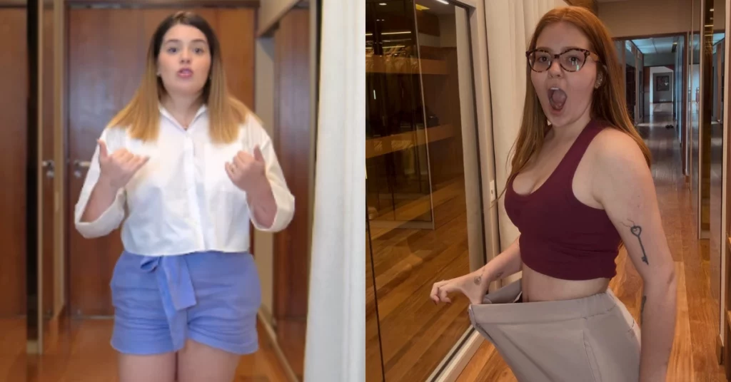 Viih Tube em comparação corporal antes e depois do processo de emagrecimento