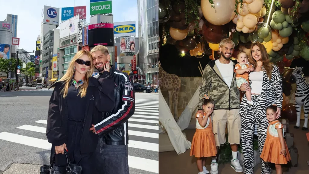 Virginia e Zé Felipe: traição causou a separação? Confira o que se sabe Montagem de fotos com Virginia, Zé Felipe e os filhos: Maria Flor, Maria Alice e José Leonardo,