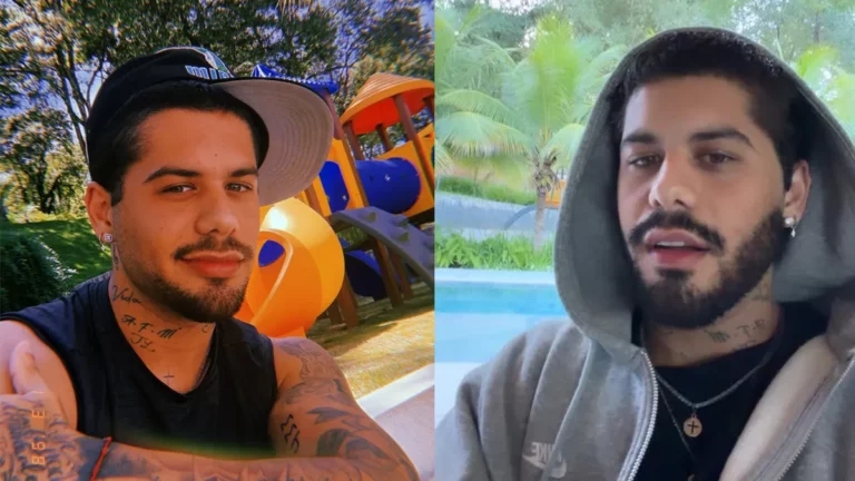 Zé Felipe quebra o silêncio sobre decisão de morar perto de Virginia: ‘triste’ Montagem de fotos com Zé Felipe.