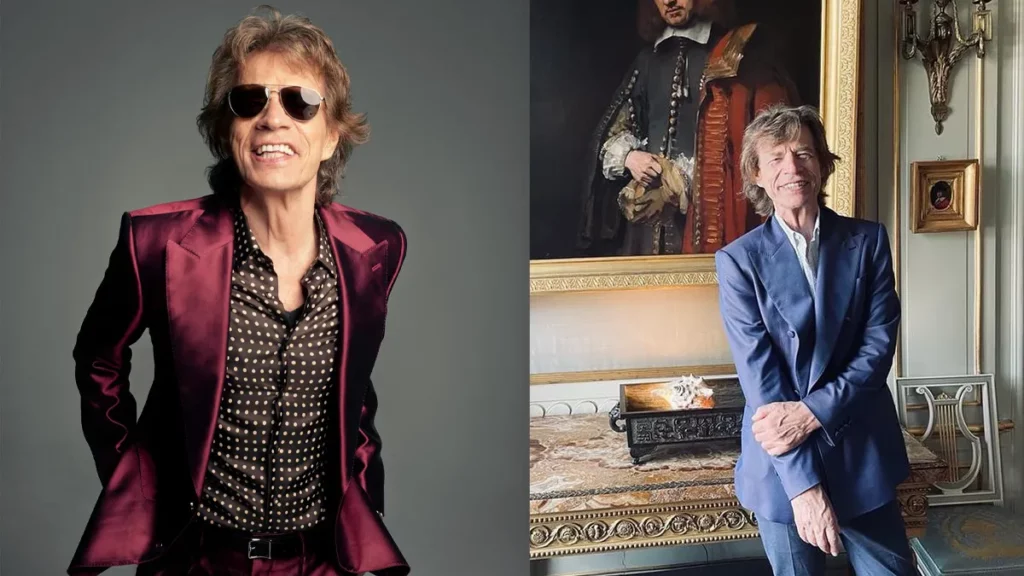Montagem de fotos com Mick Jagger.