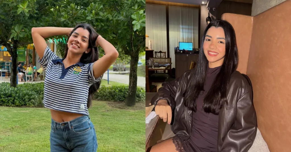 Ary Mirelle aparece sorridente em dois registros compartilhados nas redes sociais