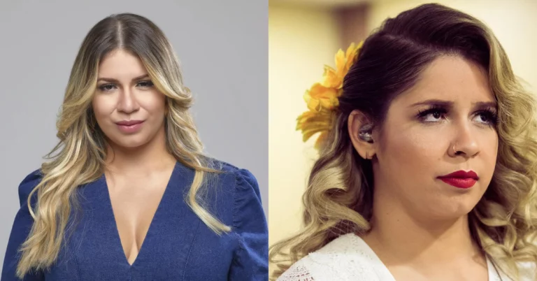 Marília Mendonça ganha homenagem com foto inédita: ‘Filha eterna’ Montagem com dois retratos de Marília Mendonça; à esquerda, ela usa blazer azul e, à direita, aparece com flores amarelas no cabelo