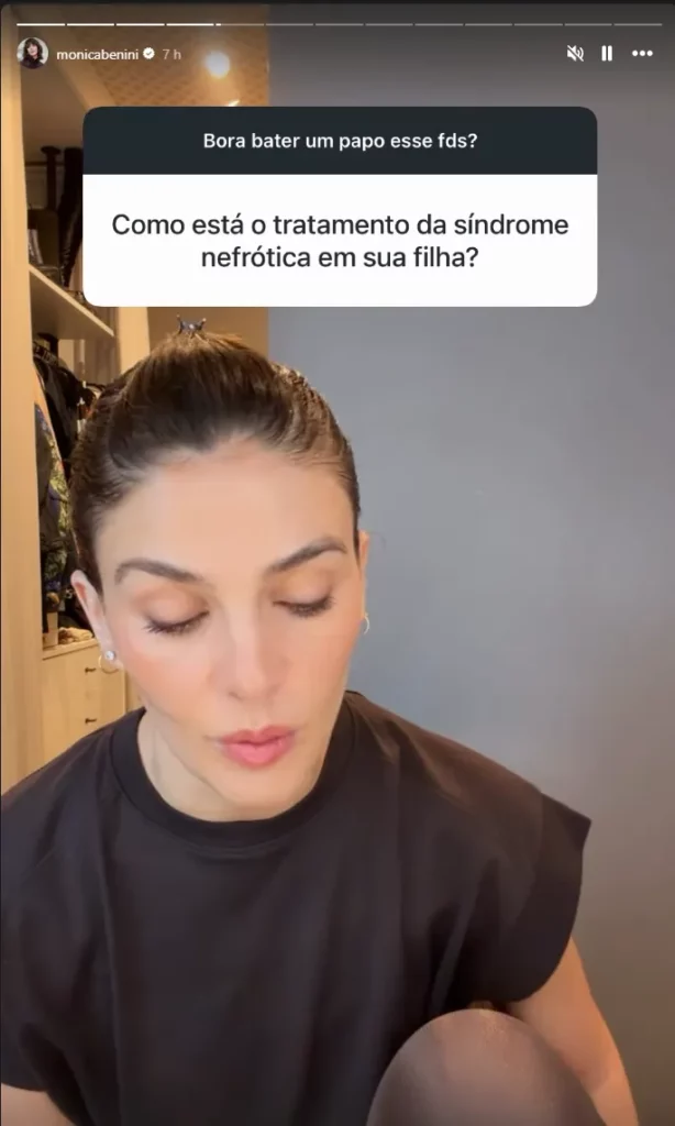 Relato de Monica Benini nos stories