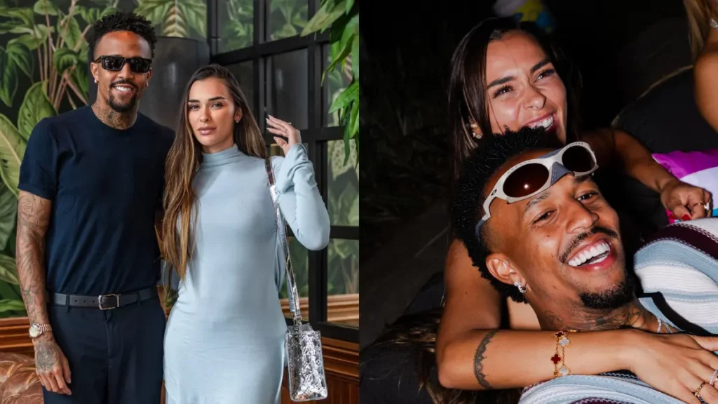 Tainá relembra vídeo que alimentou rumores de crise com Éder Militão Montagem mostra Tainá Militão ao lado de Éder Militão em um evento e, ao lado, os dois aparecem sorrindo e abraçados durante um momento de lazer.
