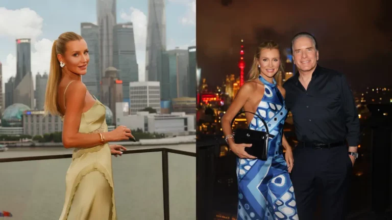 Ana Paula Siebert dá bronca em Roberto Justus durante viagem: ‘Não gosto dessas coisas’ Ana Paula Siebert e Roberto Justus posam juntos durante viagem à China.