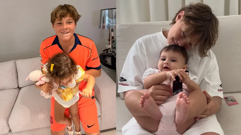 Montagem de fotos com Davi Lucca, filho de Neymar