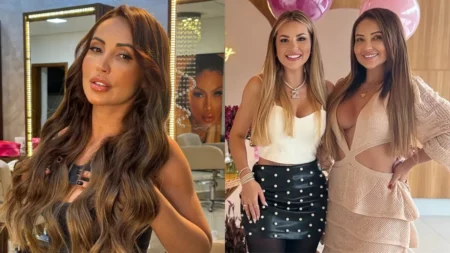 Irmã de Deolane Bezerra reage após Justiça manter prisão: ‘Paz que foi arrancada’ Deolane Bezerra e a irmã Daniele Bezerra aparecem juntas em montagem de fotos.