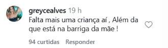 Montagem reúne comentários publicados no Instagram questionando a ausência de Helena nos registros da festa de 15 anos de Davi Lucca