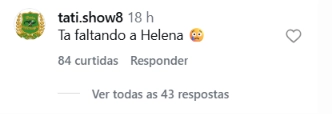 Montagem reúne comentários publicados no Instagram questionando a ausência de Helena nos registros da festa de 15 anos de Davi Lucca