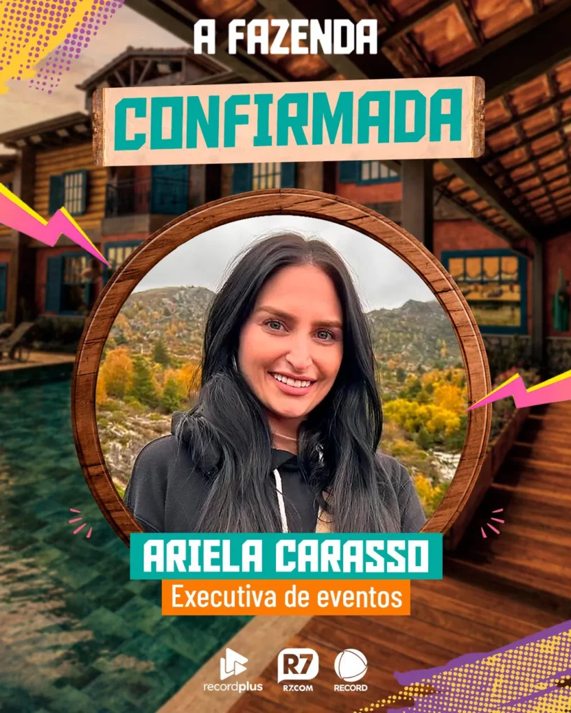 Ariela Carasso em arte oficial da A Fazenda 18