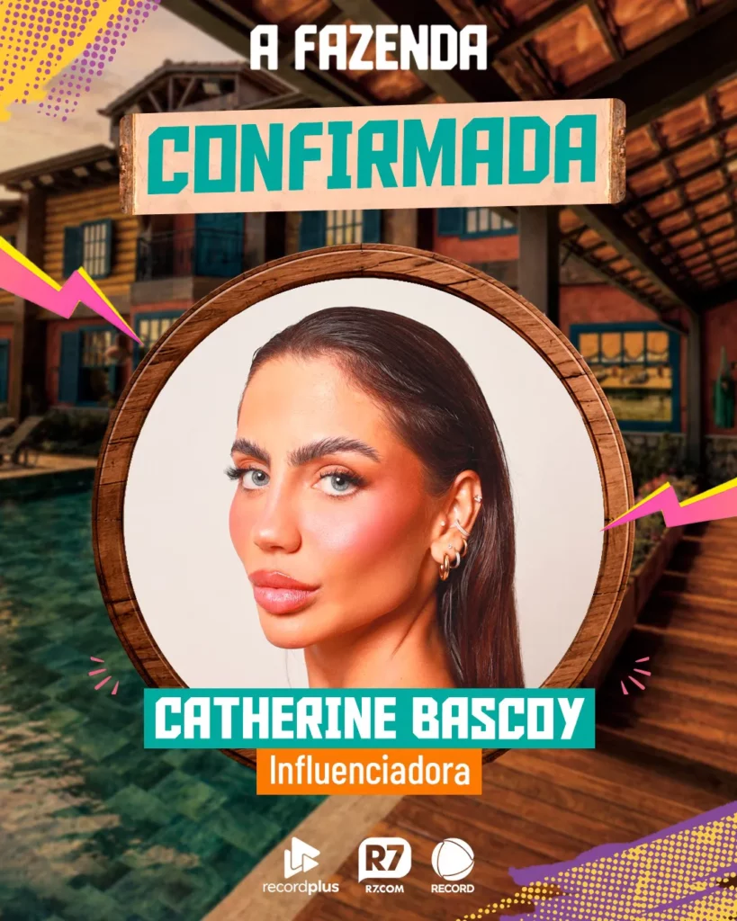 Catherine Boscoy em arte oficial da A Fazenda 18